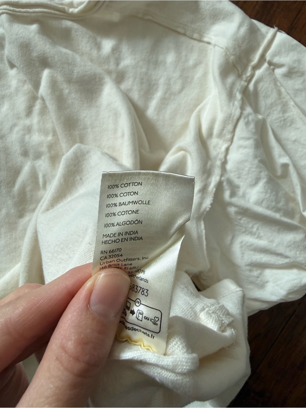 We The Free Blossom Tee Puffy Sleeve 100% Cotton Top White | Size M - Picture 6 of 7